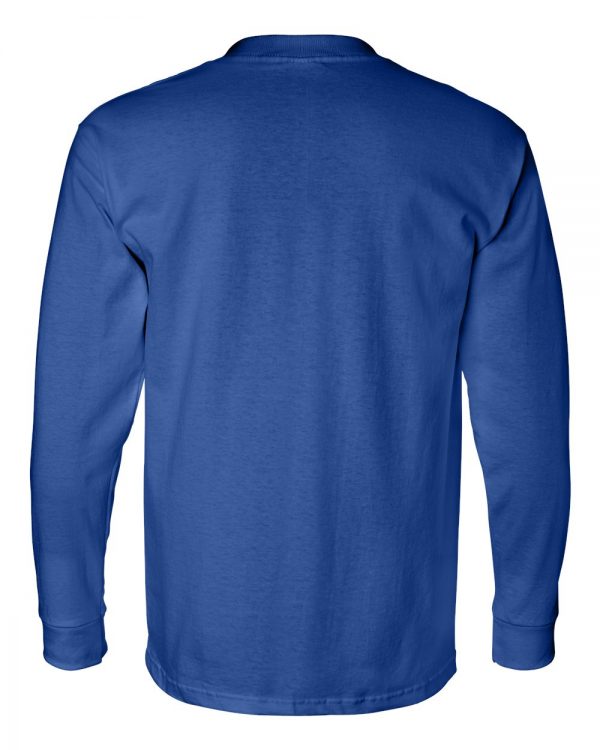 Bayside Long Sleeve T-Shirt with Pocket USA Made – Daplis.com